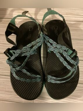 Chaco ZX/2 Classic Double Strap Sandals Teal Blue Womens Size 5
